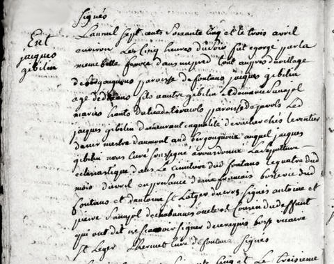 Acte de décès de Jacques Gibelin