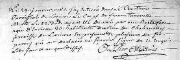 Acte de décès de Jeanne Tannavelle