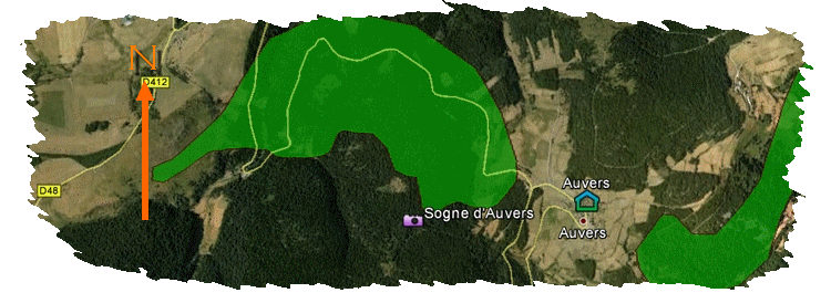 transposition des forêts des cartes de Cassini sur Google Earth